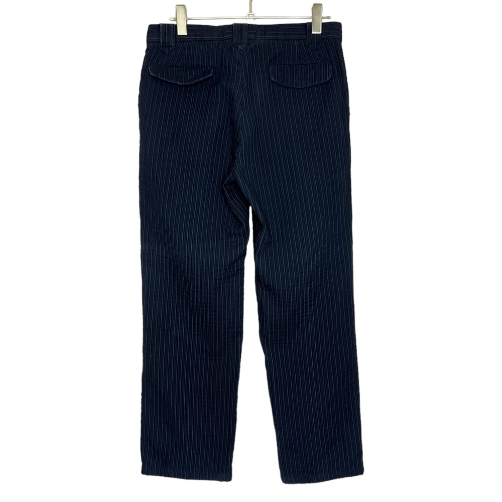 John Varvatos Navy Pinstripe Pants - Picture 2 of 8